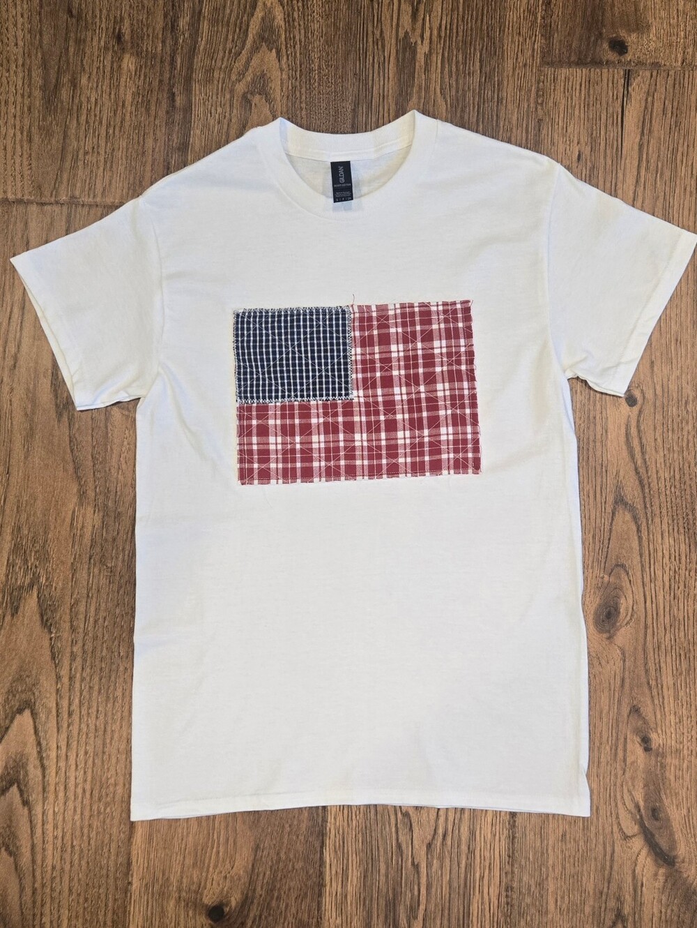 Scrappy Flag Quilted T Shirt